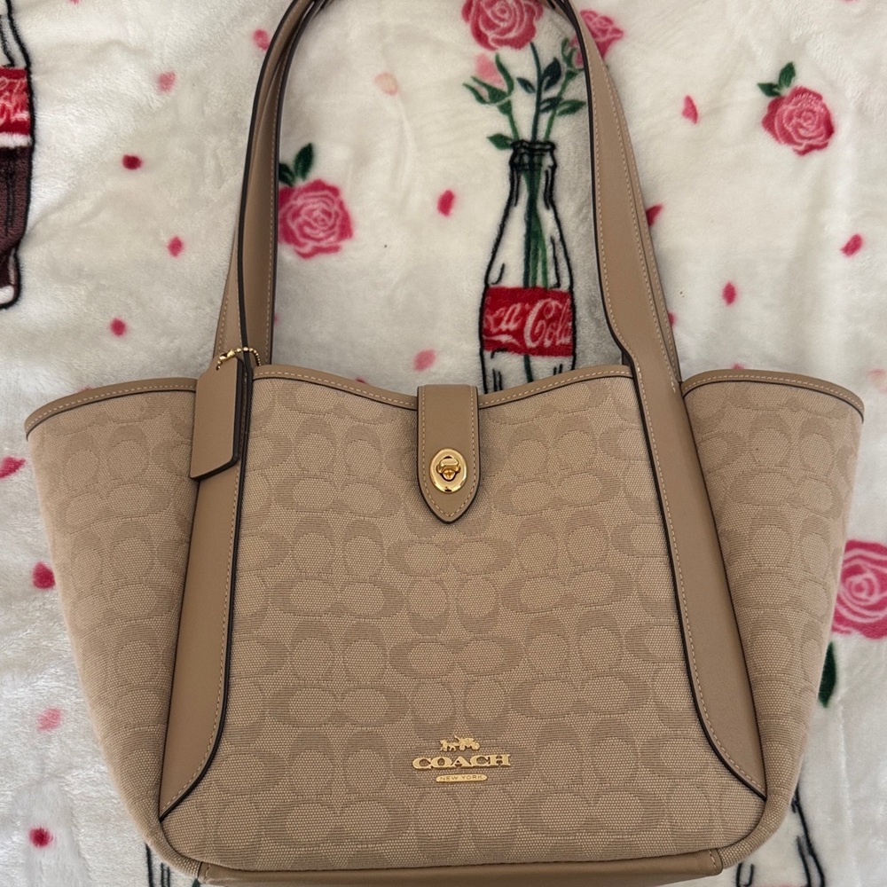 Coach Beige Signature Tote